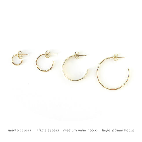 Large Hoop Earrings in Silver